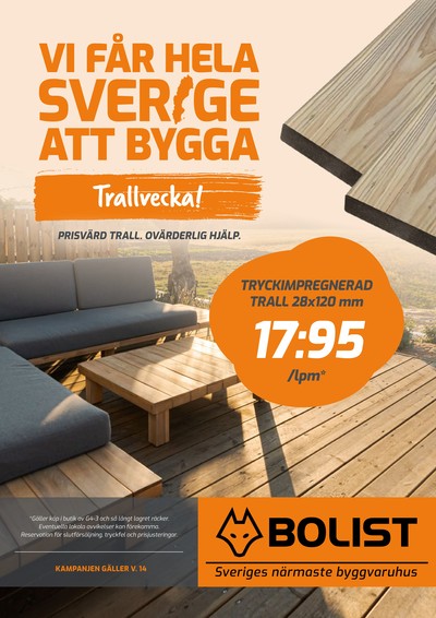 Bolist reklamblad i vecka 14 sida 1