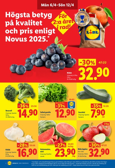 Lidl reklamblad i vecka 15 sida 2