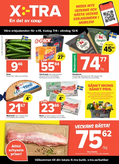 X:-tra reklamblad i vecka 15 sida 1