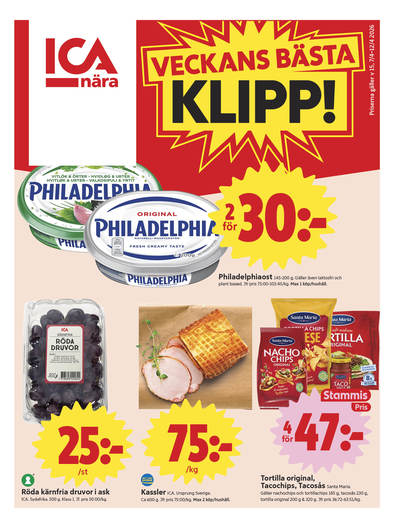 ICA Nära reklamblad i vecka 15 sida 1