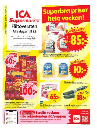 ICA Supermarket reklamblad i vecka 15 sida 1