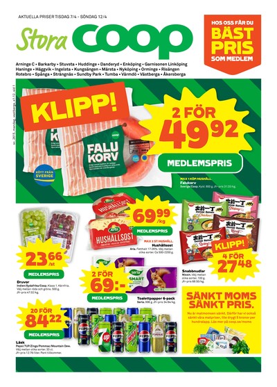 Stora Coop reklamblad i vecka 15 sida 1