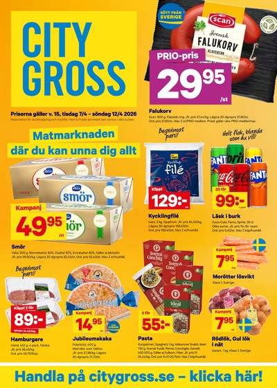 City Gross reklamblad i vecka 15 sida 1
