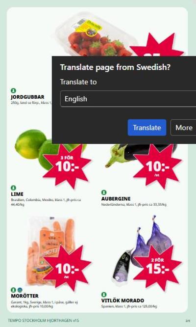 Tempo reklamblad i vecka 15 sida 2