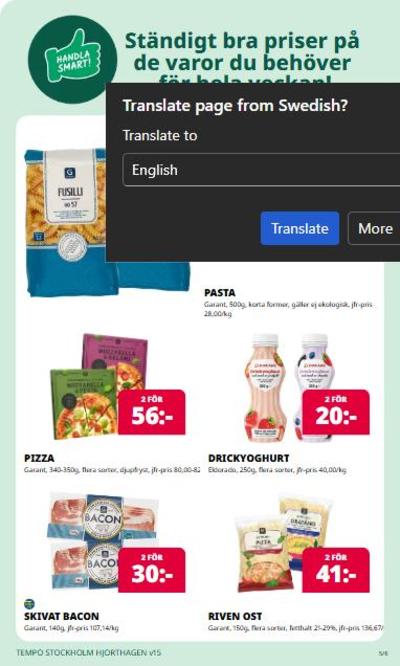 Tempo reklamblad i vecka 15 sida 5