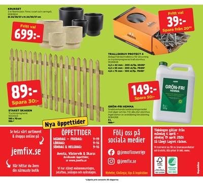 Jem & Fix reklamblad i vecka 16 sida 20