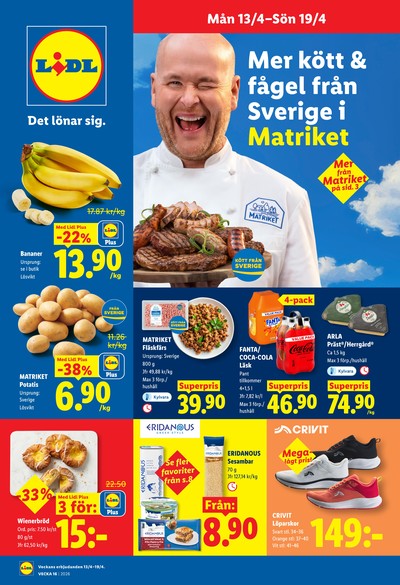 Lidl reklamblad i vecka 16 sida 1