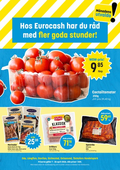 Eurocash reklamblad i vecka 16 sida 1