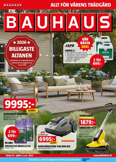 Bauhaus reklamblad i vecka 16 sida 1