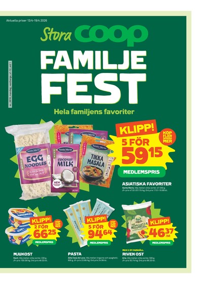 Stora Coop reklamblad i vecka 16 sida 1