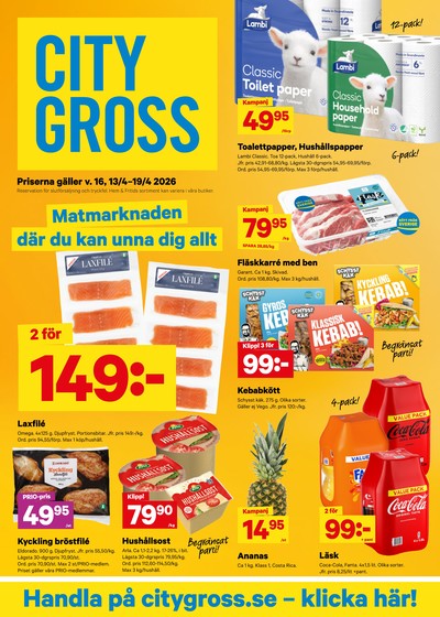 City Gross reklamblad i vecka 16 sida 1