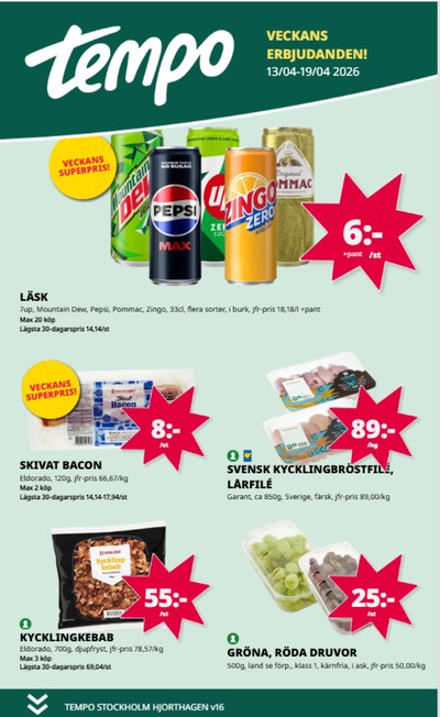 Tempo reklamblad i vecka 16 sida 1