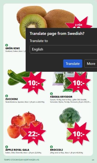 Tempo reklamblad i vecka 16 sida 2