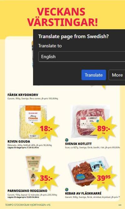 Tempo reklamblad i vecka 16 sida 4