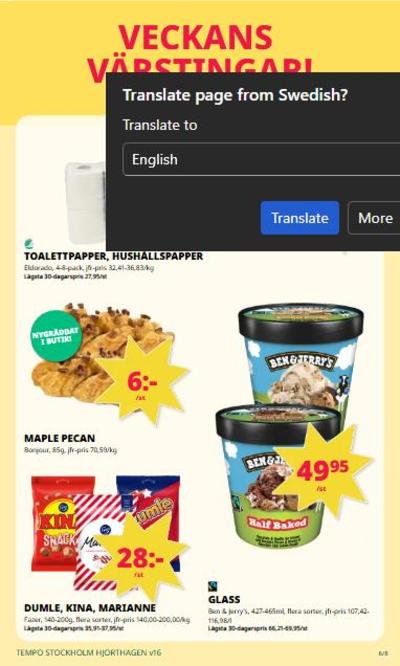 Tempo reklamblad i vecka 16 sida 6