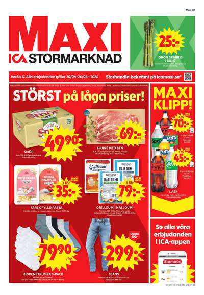 ICA Maxi reklamblad i vecka 17 sida 1