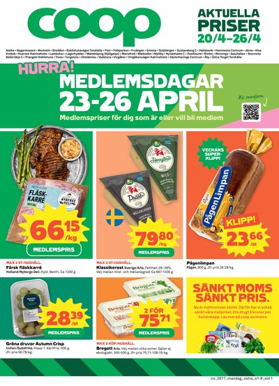 Coop reklamblad i vecka 17 sida 1