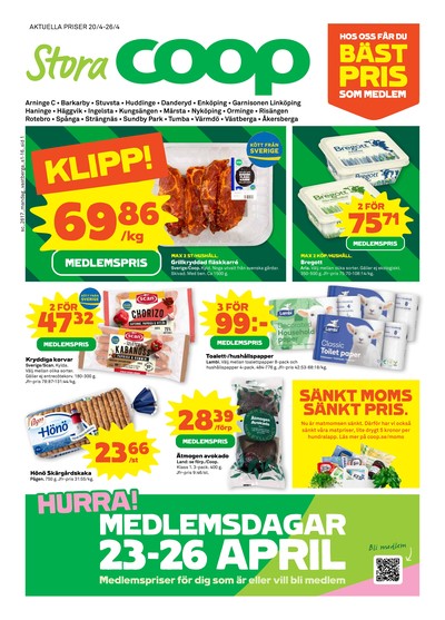 Stora Coop reklamblad i vecka 17 sida 1