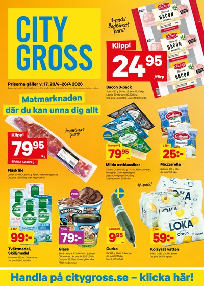 City Gross reklamblad i vecka 17 sida 1
