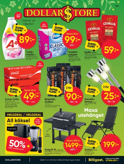 Dollarstore reklamblad i vecka 17 sida 1