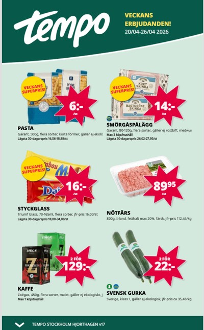 Tempo reklamblad i vecka 17 sida 1