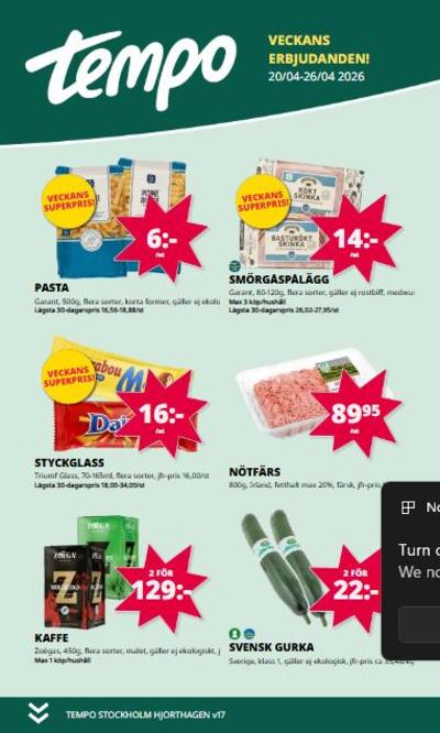 Tempo reklamblad i vecka 17 sida 1