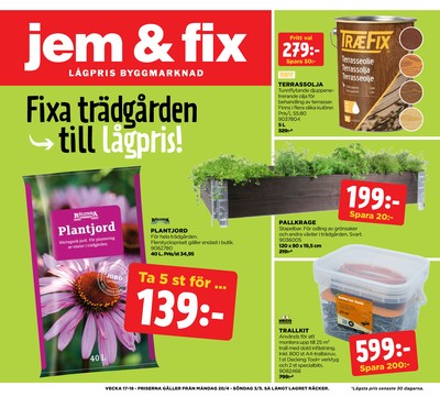 Jem & Fix reklamblad i vecka 18 sida 1