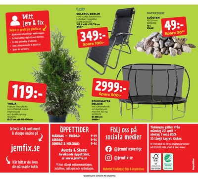 Jem & Fix reklamblad i vecka 18 sida 20