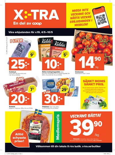X:-tra reklamblad i vecka 19 sida 1