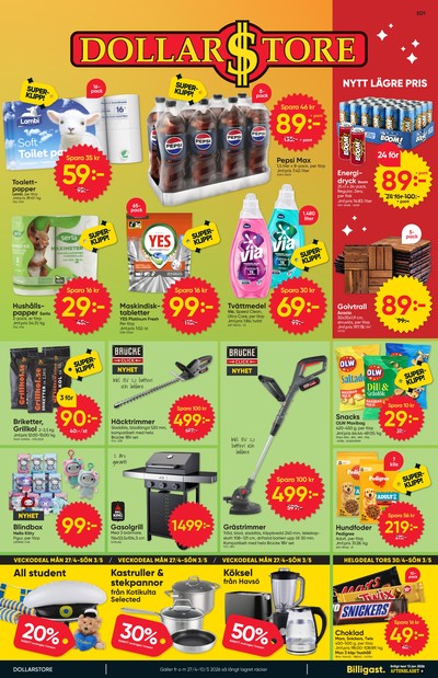 Dollarstore reklamblad i vecka 19 sida 1