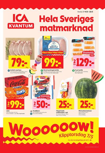 ICA Kvantum reklamblad i vecka 19 sida 1