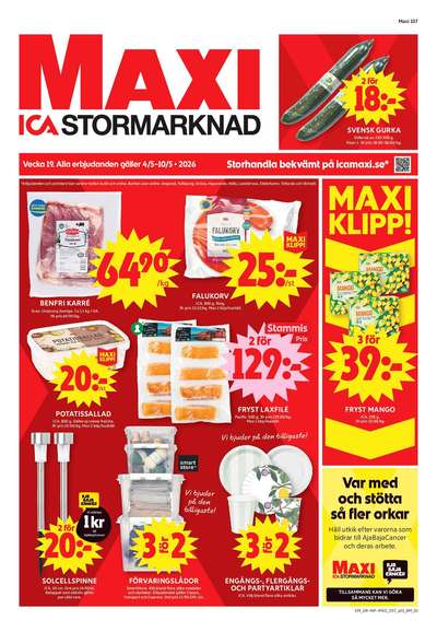 ICA Maxi reklamblad i vecka 19 sida 1