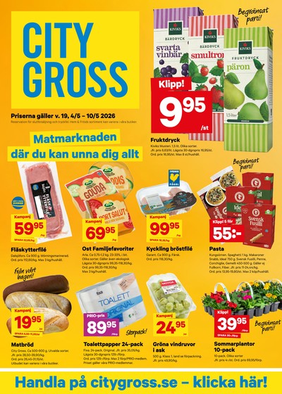 City Gross reklamblad i vecka 19 sida 1