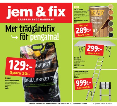 Jem & Fix reklamblad i vecka 19 sida 1