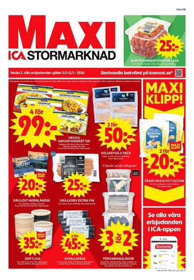 ICA Maxi reklamblad i vecka 2 sida 1