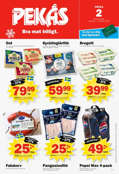 Pekås reklamblad i vecka 2 sida 1
