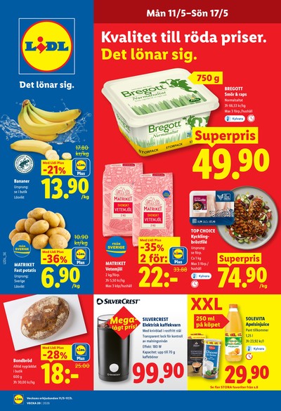 Lidl reklamblad i vecka 20 sida 1
