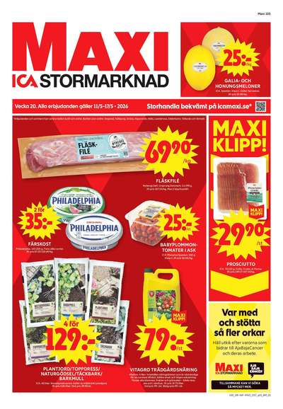 ICA Maxi reklamblad i vecka 20 sida 1