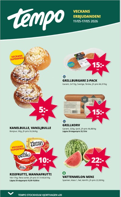 Tempo reklamblad i vecka 20 sida 1