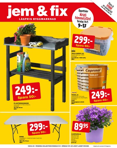 Jem & Fix reklamblad i vecka 20 sida 1