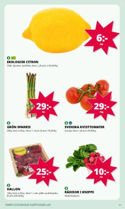 Tempo reklamblad i vecka 20 sida 1