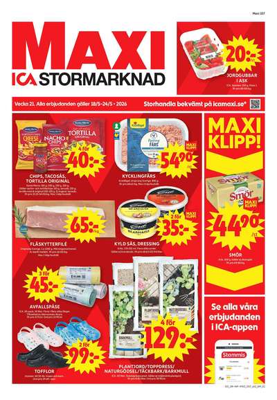 ICA Maxi reklamblad i vecka 21 sida 1