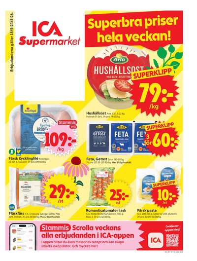 ICA Supermarket reklamblad i vecka 21 sida 1