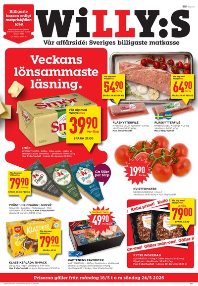 WILLY:S reklamblad i vecka 21 sida 1