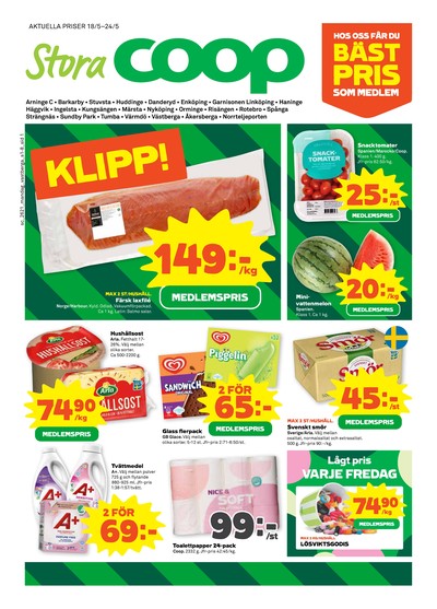 Stora Coop reklamblad i vecka 21 sida 1