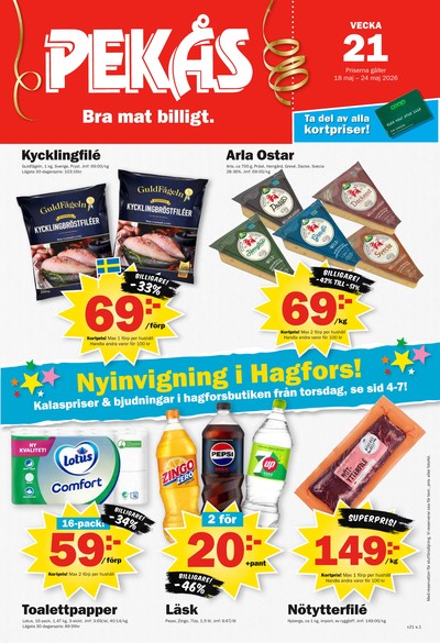 Pekås reklamblad i vecka 21 sida 1