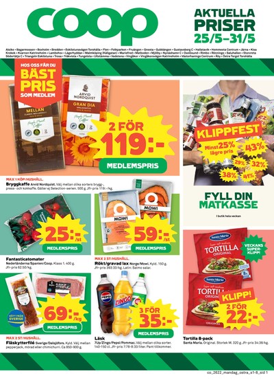 Coop reklamblad i vecka 22 sida 1
