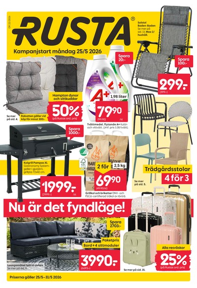 Rusta reklamblad i vecka 22 sida 1