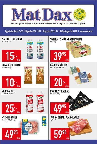 MatDax reklamblad i vecka 22 sida 1