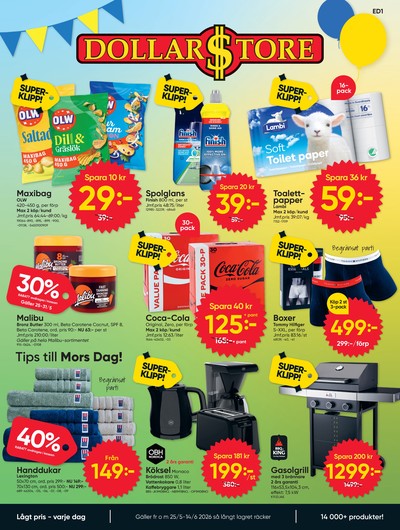 Dollarstore reklamblad i vecka 23 sida 1